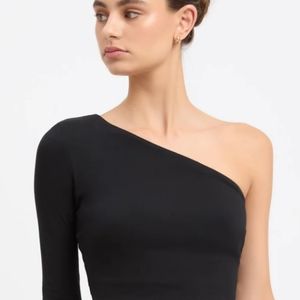 H&M Black One-Shoulder Blouse
